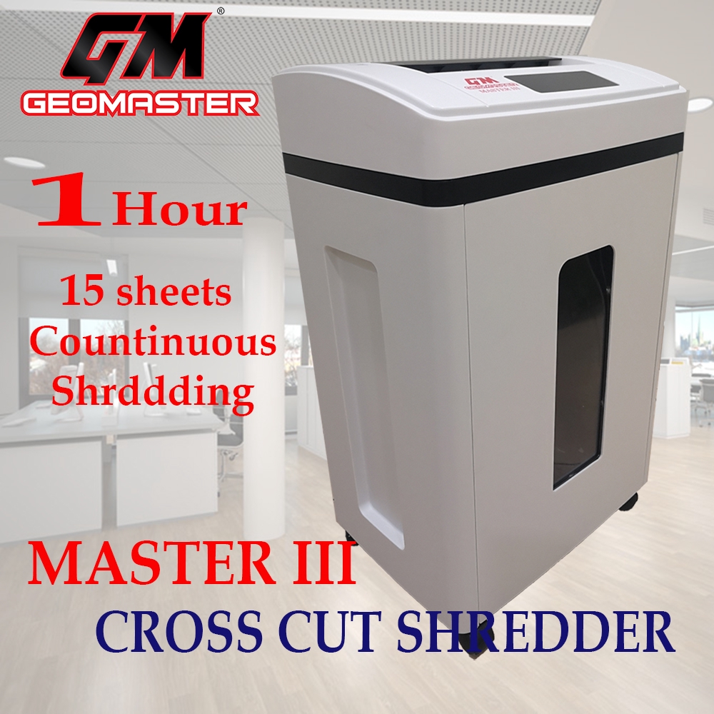 GEOMASTER Heavy Duty Paper Shredder Master III 